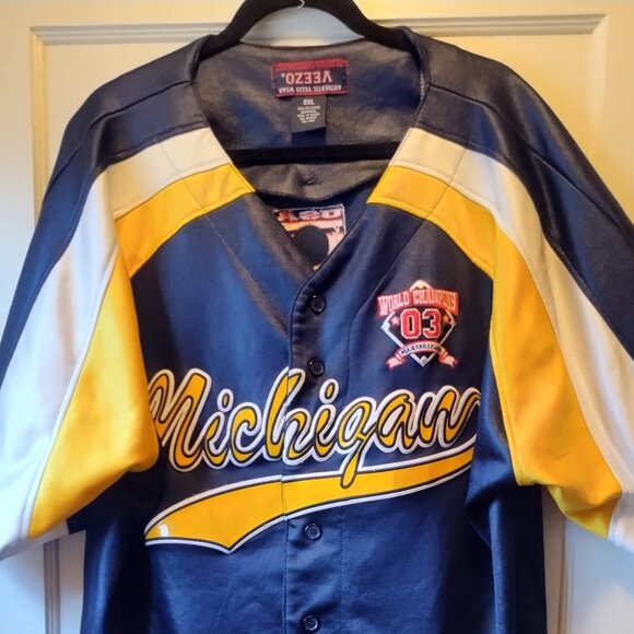 Vintage Veezo Michigan Wolverine 2003 World Championship jersey - Picture 1 of 3